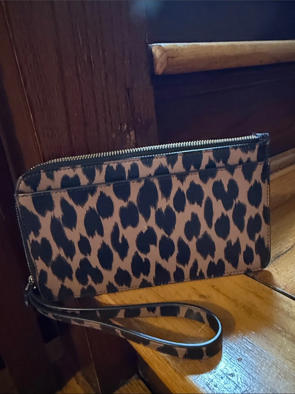kate spade Leopard-Print Wristlet - Tan & Black